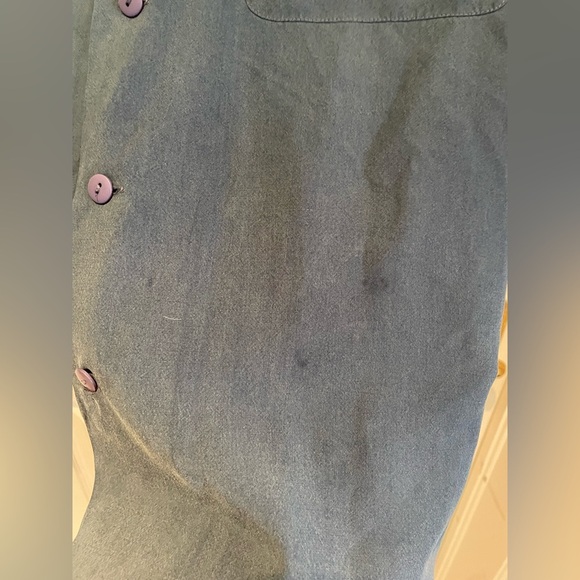 100% SILK Votre Nom button down tshirt - Picture 5 of 6